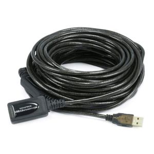 Monoprice 49 ft 15 m USB 2.0 a macho a A hembra Extensión activa/Cable repetidor (extensión de Kinect & PS3 Move compatible)