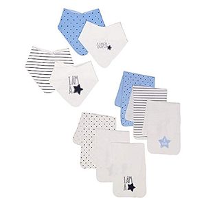 borncare paquete de 10 azul bebé paños para bebés babero Bandana Set (4) juego de baberos Bandana (6) seis paños para bebés Bandana babero y Burp Clot
