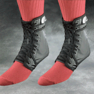 Par de Swede-O tobillo tobillera con cordones, Lok con insertos de juego de estabilizador laterales, negro, medio, para hombre tamaños de zapatos 8 –
