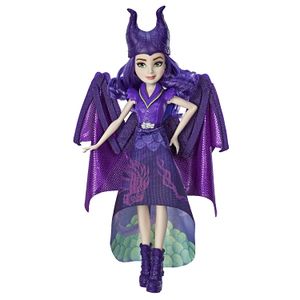 Disney Descendants Dragon Queen Mal, muñeca de moda se transforma en dragón alado