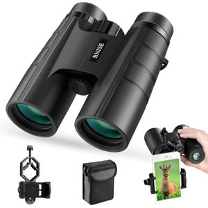 BNISE - Prismáticos para adultos, compactos, 10 x 42 HD profesional, lentes BAK4 Prism FMC, apto para viajes al aire libre, para observación de aves,