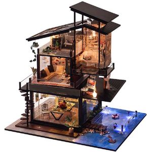 casa de muñecas en miniatura con accesorios