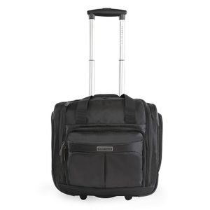 Perry Ellis Excess - Bolsa de transporte con 9 bolsillos bajo el asiento, Negro), PE-UD-74-BK