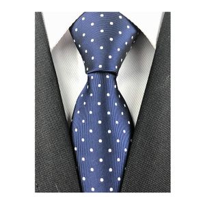Corbata a rayas de lunares para hombre, corbata formal para boda