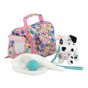 juguetes con cama, pelota de juguete y hueso para muñecas americanas