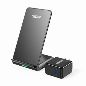 CHOETECH Cargador inalámbrico para iPhone, 7,5 W, soporte de carga inalámbrico rápido compatible con iPhone XR, XS, XS Max, X,8,8 Plus, 10 W, compatib