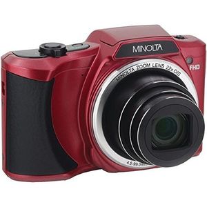 Minolta - Cámara digital de 20 megapíxeles con zoom óptico de 35x, vídeo HD de 1080p y pantalla LCD de 3" (MN35Z-P)