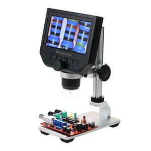 KKmoon 600X 4.3" Pantalla LCD 3.6MP Microscopio Electrónico Digital Video Portátil Lupa LED para Teléfono Móvil Mantenimiento QC/Industrial/Comprobaci