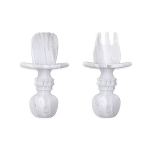 Bumkins - Juego de tenedores y cucharas para bebé, utensilios de silicona, LED para bebé, 1 para niños de 6 meses de edad
