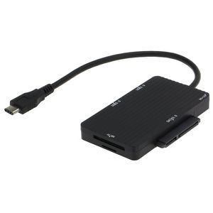 Sedna – Adaptador USB 3.1 (Gen 1) 2 Port Hub/lector de tarjetas/SATA III Combo con tipo C cable