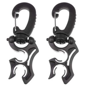 YiMusic - Soporte para manguera de buceo doble con clip para mangueras reguladoras de baja y alta presión