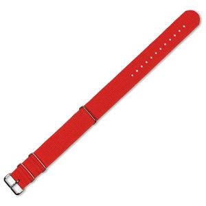 18 mm Militar Mod Ballistic Nylon G10 Reloj de banda, color rojo