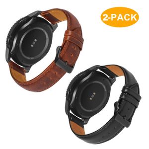 Gear S3 Frontier/Galaxy Watch (1.811 in) bandas con pines de liberación rápida, 0.866 in genuino cuero de repuesto Smart Watch Band para Samsung Gear