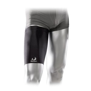 Manga de compresión de grado médico para aliviar el dolor de Quad y muslo Hamstring cepas – Piel por Bioskin, s, Negro, 1