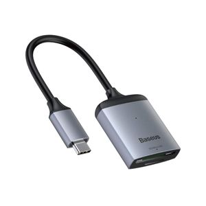 USB C to SD Card Reader, Baseus Aluminum Superspeed Micro SD/TF USB Type C Card Reader, 2-in-1 USB C to SD/Micro SD Card Reader for MacBook Pro 2016/2