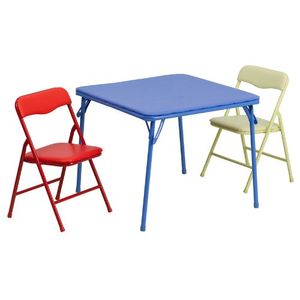 Juego de mesa y silla plegable para niños, Acero