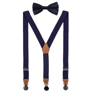 CEAJOO - Juego de tirantes y pajarita para hombre y niño, ajustable, con clips de metal redondos