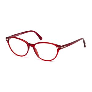 Tom Ford FT5422-066 - Gafas de ojo (marco rojo brillante, 2.087 in, lente Demo transparente)