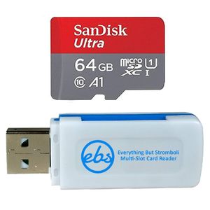 SanDisk 64GB SDXC Micro Ultra Memory Card Bundle Works with Samsung Galaxy J4 Core, M10, M20 Cell Phone Class 10 UHS-1 (SDSQUAR-064G-GN6MN) Plus (1) E