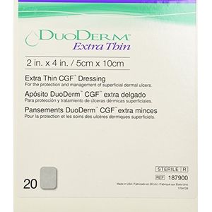 DUODERM Vendajes 187900 – Extra Thin Rectángulo 2" x 4" (Caja de 20) por convatec