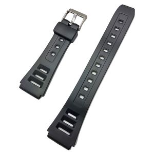 19 mm Negro hule Watch Band – -Material cómodo y duradero PVC
