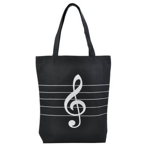kingpoint Música Agudos de alta Note Clef Pattern lona Bolso Shopper comestibles Bolsas Niños Estudiantes Reusable bolsa llevar Libros aperitivos comi