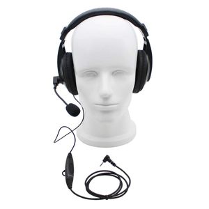 GoodQbuy - Auriculares con micrófono PTT Boom para Motorola MH230R MT350R MT352R MS355R MR355R Talkabout 2 (2 vías, 1 pin)
