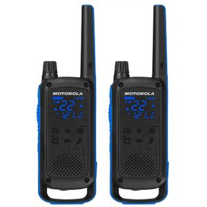Motorola Talkabout T800 Radios de dos vías, 2 unidades, negro/azul