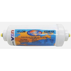 Paquete de 3 Omnipure k2340kk 2"x 6" GAC Filtro en línea 3/8" conexión rápida