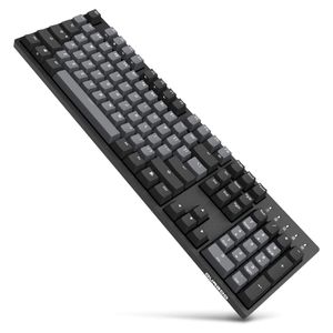 DURGOD Teclado mecánico para juegos con interruptores Cherry MX Interfaz USB C 104 teclas (anti-fantasma) para Gamer