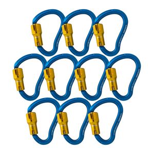 Fusion Climb Techno Groove Triple Lock ergonómico de alta resistencia mosquetón 10-pack