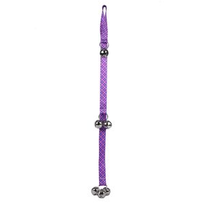Amarillo diseño de perro 26" largo 1" de ancho con 6 campanas Rosa y Morado Diagonal Plaid Ding perro Bell Potty sistema de formación