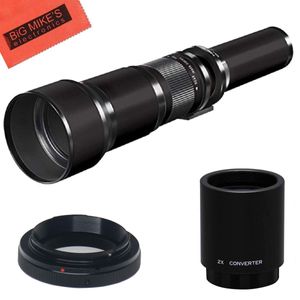 650 mm-2600 mm F/8 de largo alcance Zoom Teleobjetivo Lente para Canon Digital EOS Rebel T1i, T2i, T3, T3i, T4i, t5i, SL1, eos60d, eos70d, 50d, 40d, 3