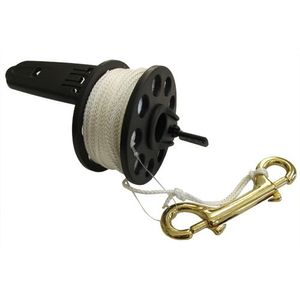 Scuba Choice Buceo compacto carrete dedo con mango de plástico, 150 ', línea blanca