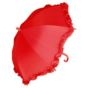 rainstoppers paraguas Seguridad Prueba de los niños con un Ruffle, Rojo, 32" Arc