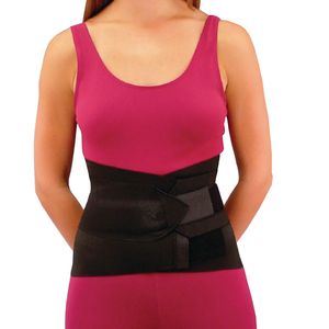 Sammons Preston Lumbosacral Support con bolsillo de inserción, varios tamaños, negro, All-Elastic Comfort Abdominal Wrap, doble Pull Side Panels para