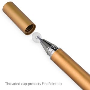 BoxWave FineTouch capacitivo barnes & noble Nook HD lápiz capacitivo Ultra Slim punta fina precisión miniatura Stylus (Champagne Gold)