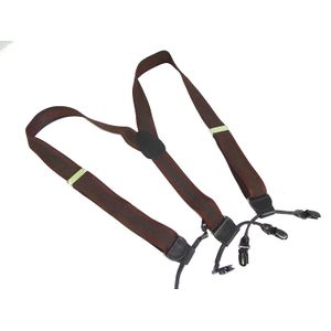 Retenciones Borgoña dual-clip tirantes Hombre en Jacquard Y-back