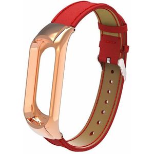 VANLUCKY-Mi Band3 Correa de Reemplazo, Correa de Cuero para XIAOMI Band 3 Accesorios de Reloj Inteligente (sin rastreador)