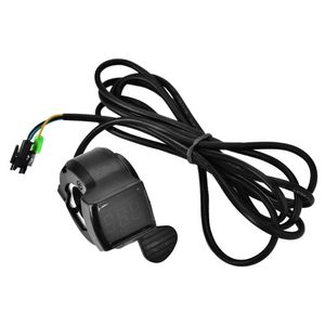 TOPINCN Thumb Throttle Speed Control LCD Batería Voltaje Display Accesorio Eléctrico Scooter Bicicleta Eléctrica 12V - 99V
