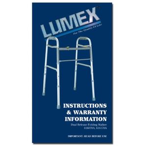 Lumex 616070 un adulto andador dual-release, plegable, (4 unidades)