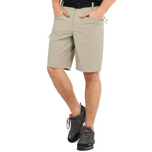 MIER Pantalones cortos de secado rápido para hombre, ligeros, elásticos, pantalones cortos de senderismo con 5 bolsillos con cremallera, resistentes a