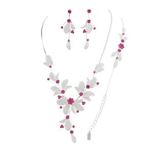 Rosemarie Collections - Conjunto de collar y pendientes para mujer, diseño floral