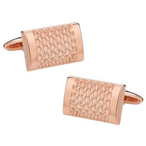 rose-gold tono Weave Gemelos por Cuff-Daddy