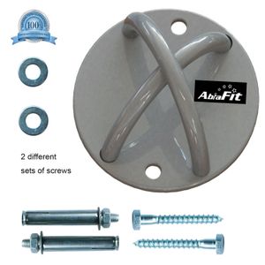 AbraFit – Soporte de montaje en pared/techo para correas de suspensión, anillos olímpicos de Crossfit, sistemas de entrenamiento de levantamiento de p