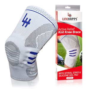 Lifehapps - Rodillera de alivio activo con estabilizadores laterales para dolor de articulaciones de artritis, lágrimas de menisco, ACL, lesiones de M