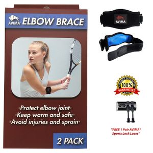avima [2 Pack] mejor calidad – Codera con almohadilla de compresión para hombres y mujeres – Tendinitis Relief – Tenis, Crossfit & golfistas codo Aliv