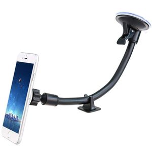 Woleyi - Soporte magnético para teléfono móvil para coche, manos libres, parabrisas, soporte para coche, brazo largo flexible para smartphones de 3,5