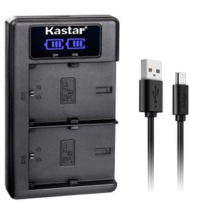 Kastar Batería USB LCD Dual Cargador para CH-LKD2-LPE6-a LPE6 LP-E6