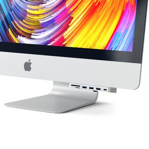 Satechi - Hub de aluminio tipo C con puerto de datos USB-C, 3 USB 3.0, lector de tarjetas micro/SD, compatible con iMac y iMac Pro 2017